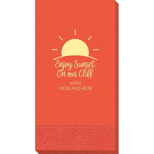 Enjoy Sunset on our Cliff Guest Towels